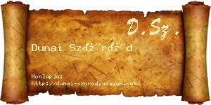Dunai Szórád névjegykártya